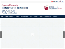 Tablet Screenshot of coursesforteachers.ca